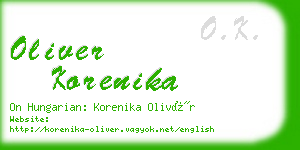 oliver korenika business card